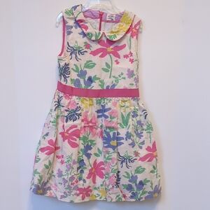 Mini Boden Floral Kids Dress with Pink and Purple Accents